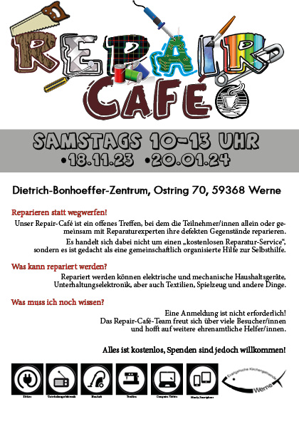Repaircafé am 18.11. im Dietrich-Bonhoeffer-Zentrum