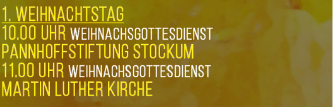 Gottesdienste am 1. Weihnachtsfeiertag