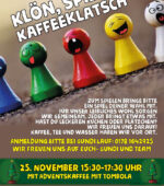 Klön, Spiel+Kaffeeklatsch "Speziel" am 25. November 15:30-17:30 Uhr