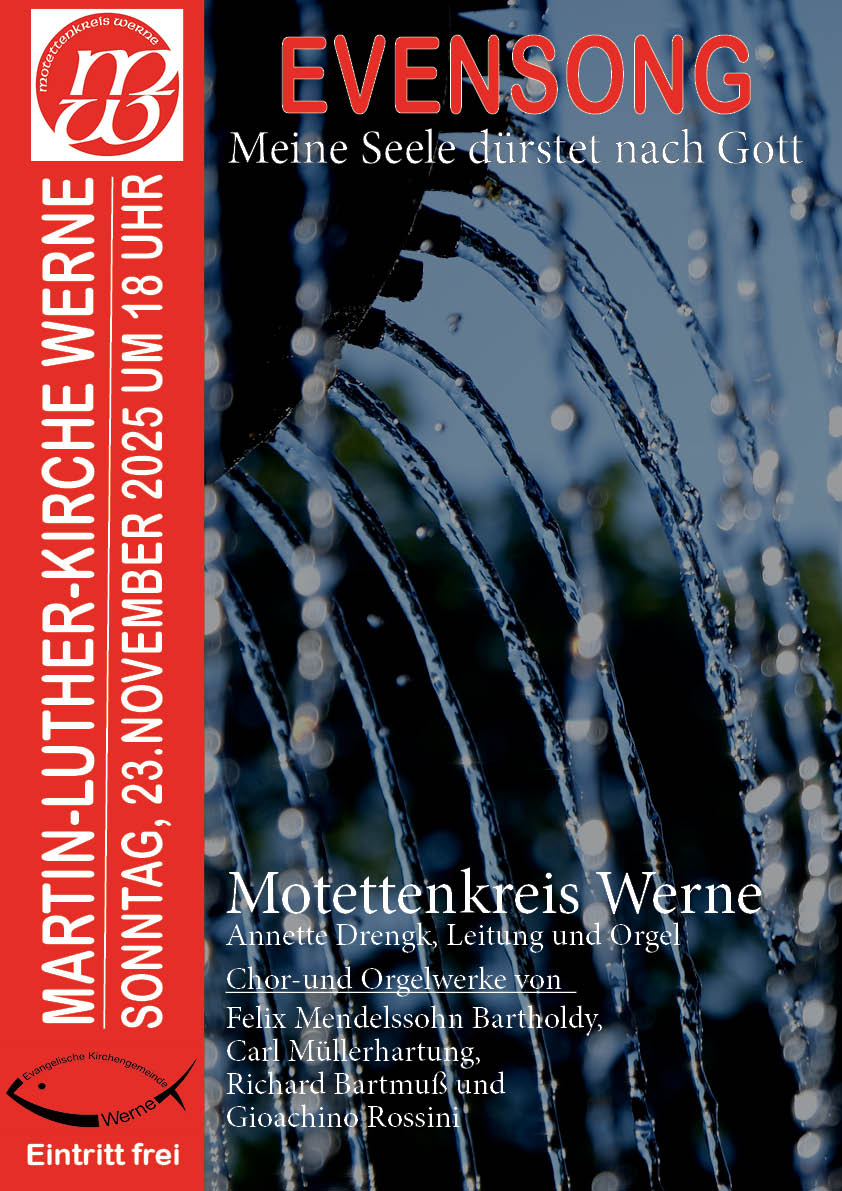 Evensong "Motettenkreis- Meine Seele dürstet nach Gott"